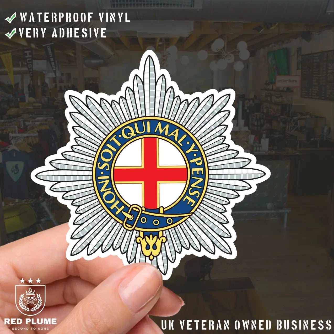 Coldstream Guards - 6 Best-Selling Waterproof Stickers bundle redplume