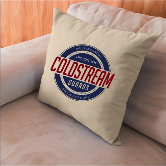 Coldstream Guards Retro Cushion Cover - Ideal Stocking Filler - Red Plume