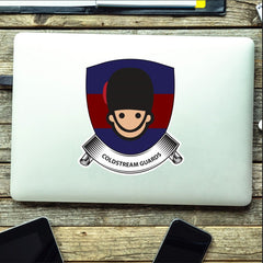 Coldstream Guards Shield Vinyl Sticker - 10cm - UV Laminated redplume