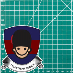 Coldstream Guards Shield Vinyl Sticker - 10cm - UV Laminated redplume