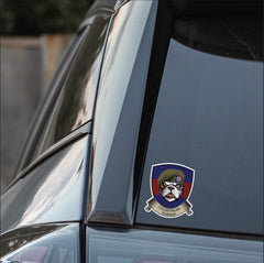 Coldstream Guards TRF British Bulldog Vinyl Sticker - 10cm redplume