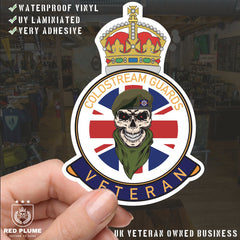Coldstream Guards Veteran UV Laminated Lord Kitchener & Beret Decal redplume