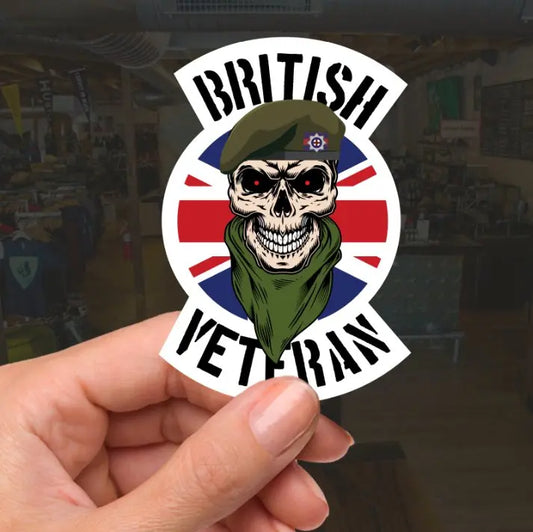 Coldstream Guards Veteran Waterproof Vinyl Decal/Sticker Skull and Union Jack redplume