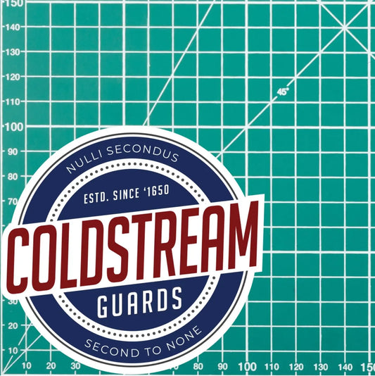 Coldstream Guards Waterproof Vinyl Sticker - Retro redplume