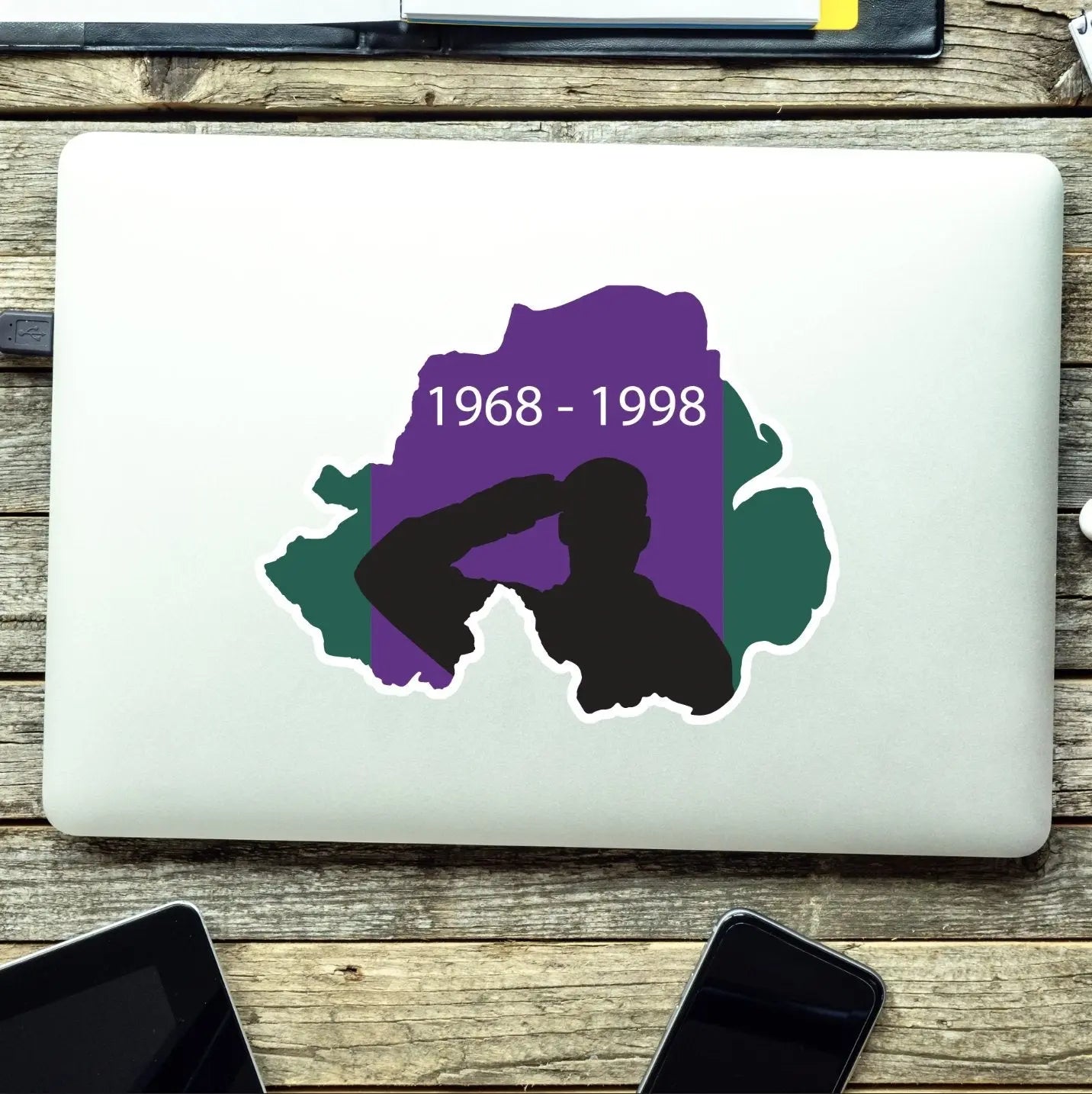 Commemorative Northern Ireland Waterproof Vinyl Sticker redplume