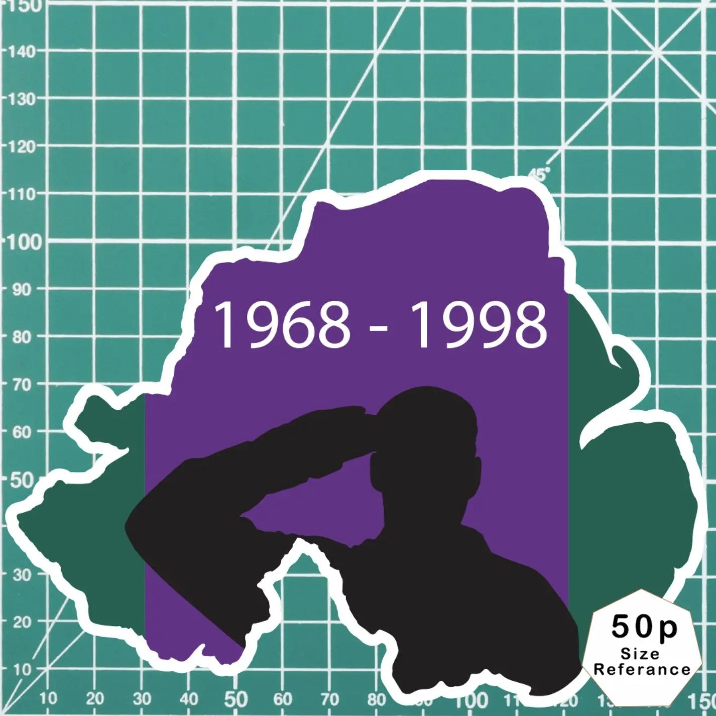 Commemorative Northern Ireland Waterproof Vinyl Sticker redplume