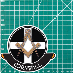 Cornwall Masonic Car Sticker | UV Laminated redplume