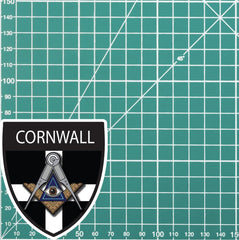 Cornwall Masonic Shield Sticker redplume