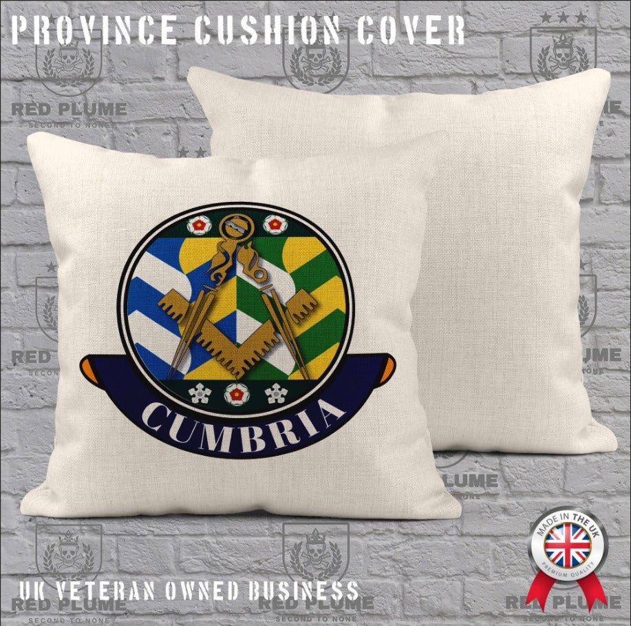 Cumbria Freemasons Cushion Cover - Perfect Christmas Gift redplume