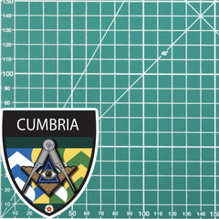 Cumbria Masonic Shield Sticker redplume