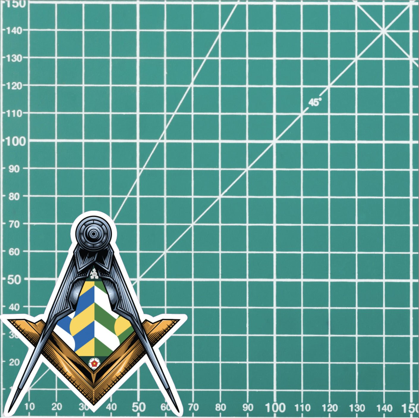 Cumbria Masonic Stickers Square & Compass Union Vinyl Decals redplume