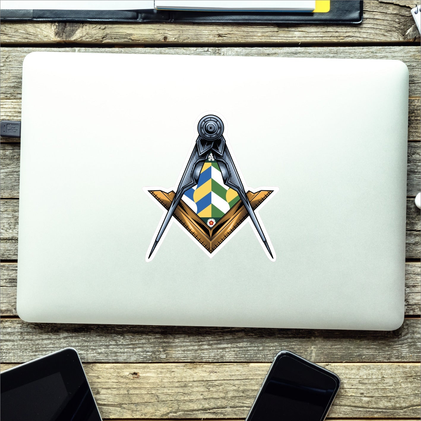 Cumbria Masonic Stickers Square & Compass Union Vinyl Decals redplume