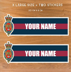 Custom Blues and Royals Waterproof Vinyl Name Stickers - Personalised redplume