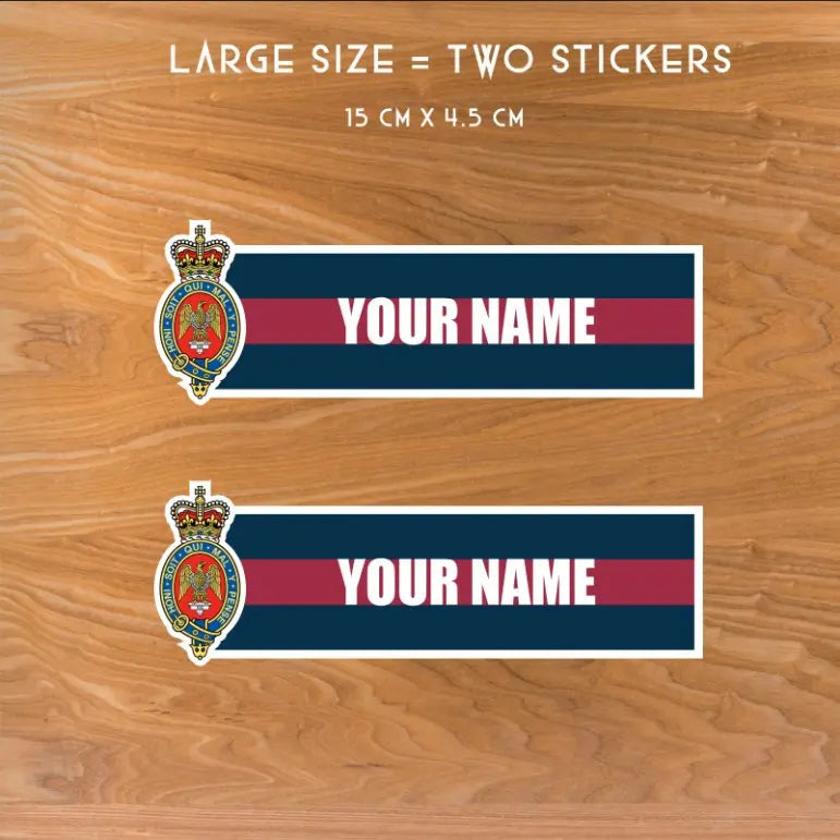 Custom Blues and Royals Waterproof Vinyl Name Stickers - Personalised redplume