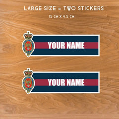 Custom Blues and Royals Waterproof Vinyl Name Stickers - Personalised redplume