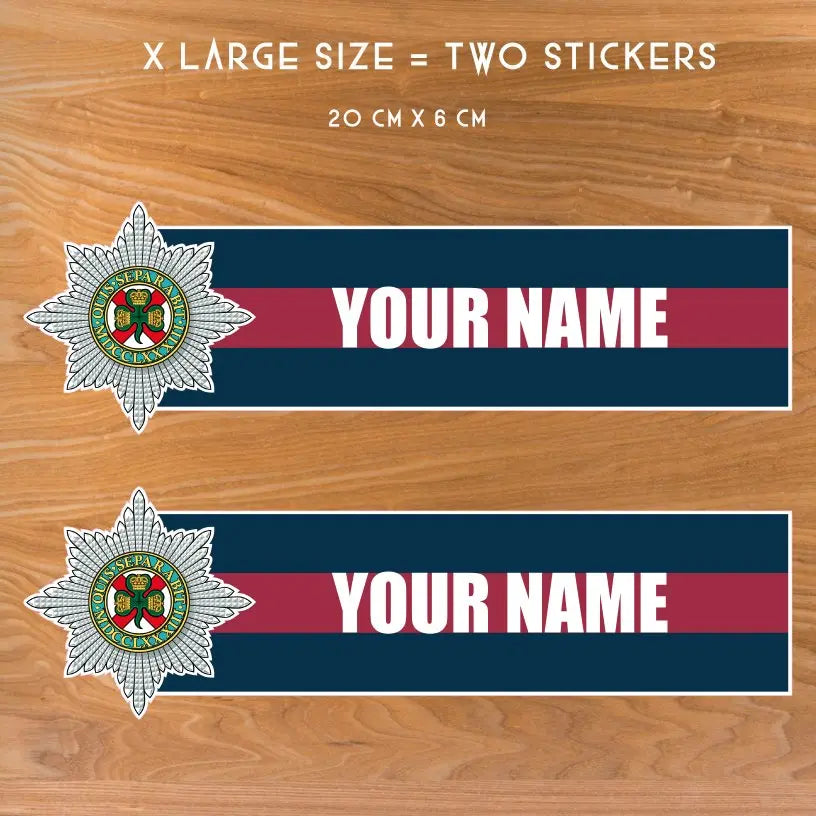 Custom Irish Guards Waterproof Vinyl Name Stickers - Personalised redplume