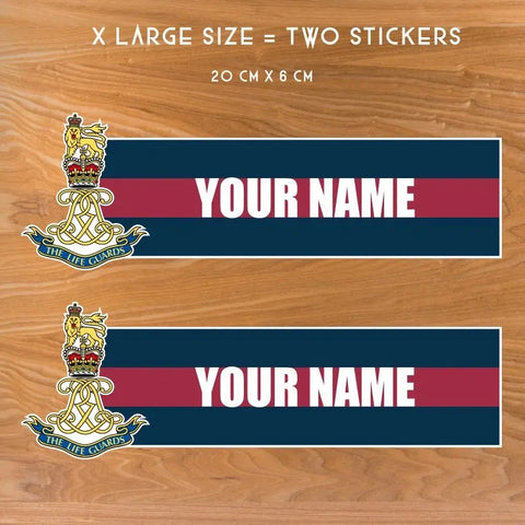 Custom Life Guards Waterproof Vinyl Name Stickers - Personalised - Red Plume