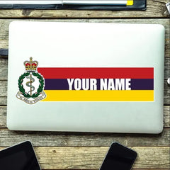 Custom Royal Army Medical Corps Waterproof Vinyl Name Stickers - Personalised redplume