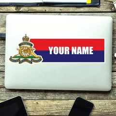 Custom Royal Artillery Waterproof Vinyl Name Stickers - Personalised redplume