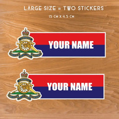 Custom Royal Artillery Waterproof Vinyl Name Stickers - Personalised redplume