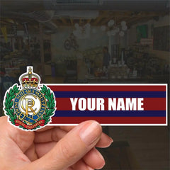 Custom Royal Engineers Waterproof Vinyl Name Stickers - Personalised redplume