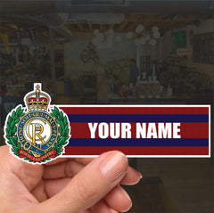 Custom Royal Engineers Waterproof Vinyl Name Stickers - Personalised redplume