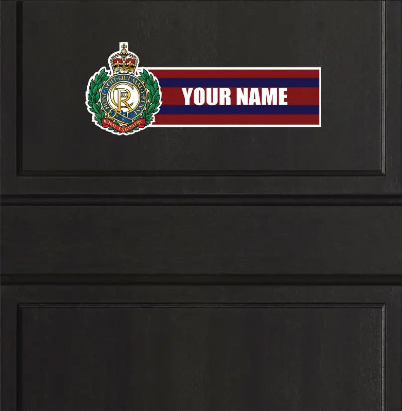 Custom Royal Engineers Waterproof Vinyl Name Stickers - Personalised redplume