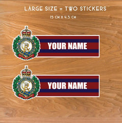 Custom Royal Engineers Waterproof Vinyl Name Stickers - Personalised redplume