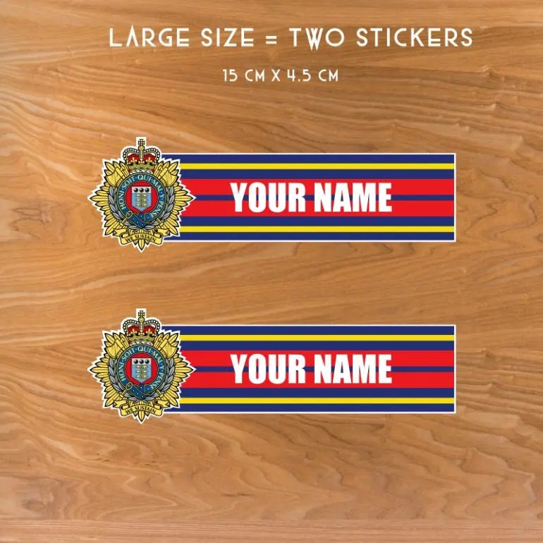 Custom Royal Logistics Corps RLC Waterproof Vinyl Name Stickers - Personalised redplume