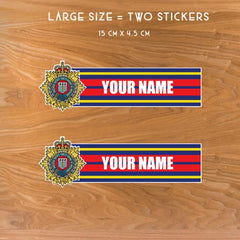 Custom Royal Logistics Corps RLC Waterproof Vinyl Name Stickers - Personalised redplume