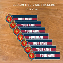 Custom Welsh Guards Waterproof Vinyl Name Stickers - Personalised redplume