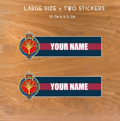 Custom Welsh Guards Waterproof Vinyl Name Stickers - Personalised redplume