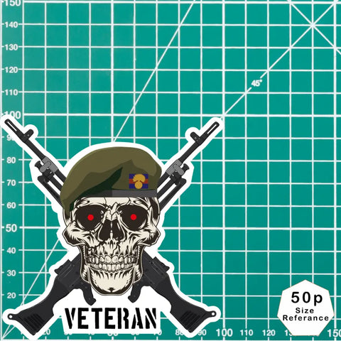 Grenadier Guards Crossed GPMG High-Quality Vinyl Sticker - 100mm