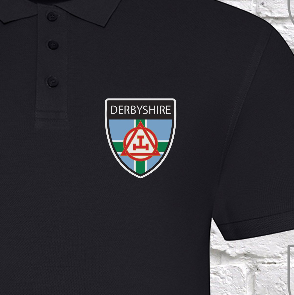 Derbyshire Holy Royal Arch Premium Polo Shirt redplume
