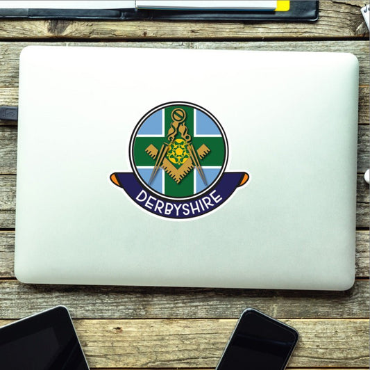 Derbyshire Masonic Car Sticker | UV Laminated redplume