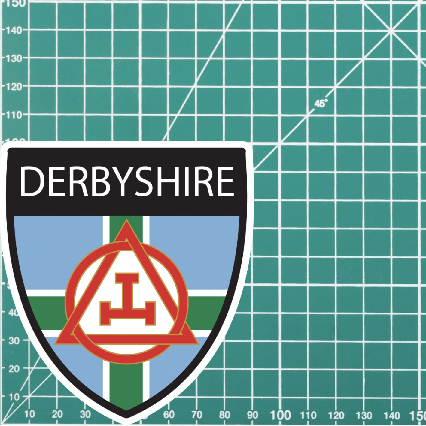 Derbyshire Masonic Holy Royal Arch Shield Sticker redplume