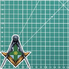 Derbyshire Masonic Stickers Square & Compass Union Vinyl Decals redplume