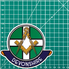 Devonshire Masonic Car Sticker | UV Laminated redplume