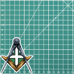 Devonshire Masonic Sticker Square & Compass Union Vinyl Decal redplume