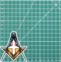 Dorset Masonic Sticker Square & Compass Union Vinyl Decal redplume