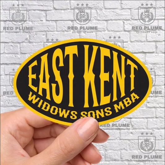 East Kent Oval Vinyl Stickers/Decals - Red Plume