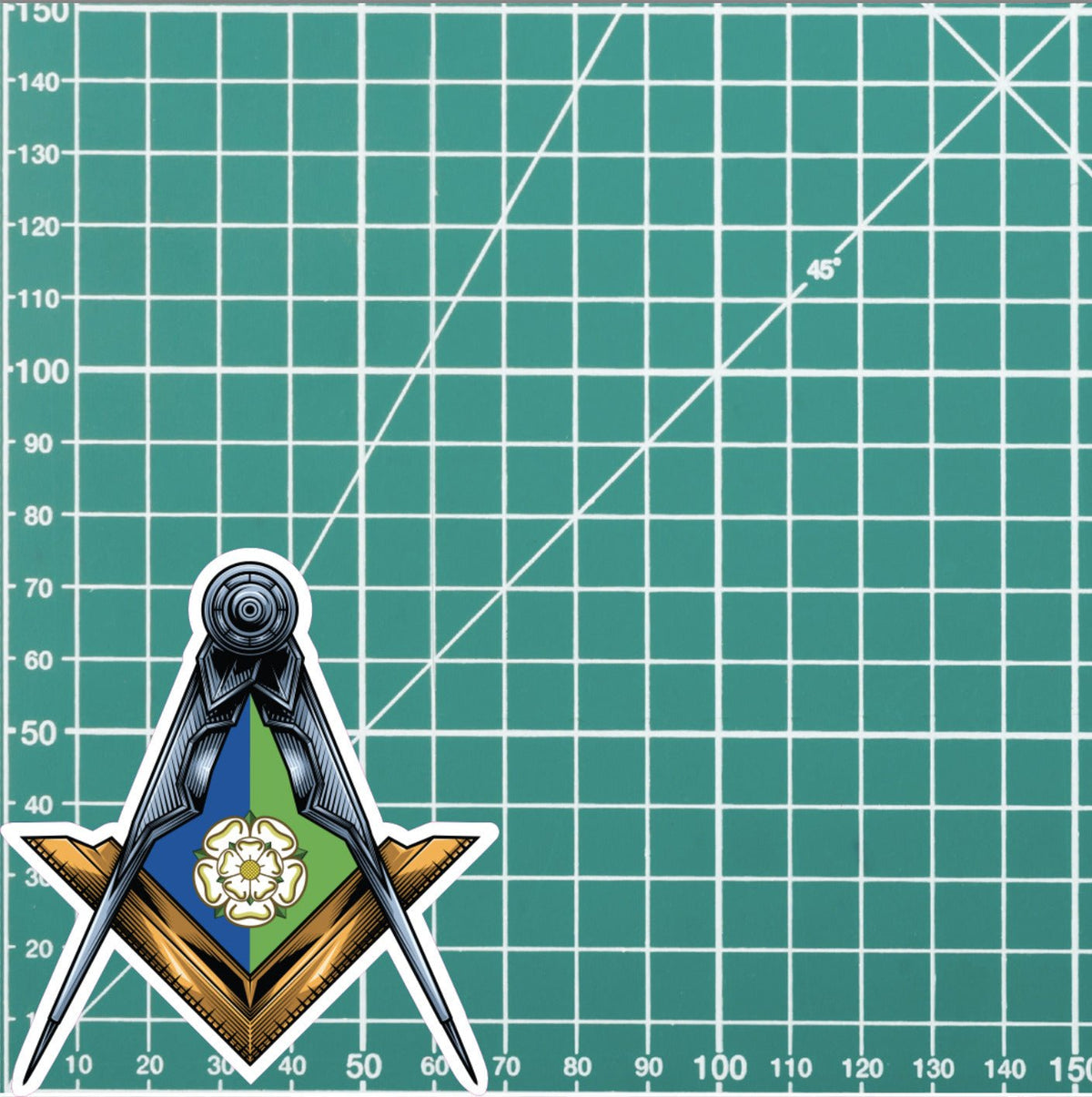 East Riding of Yorkshire Masonic Stickers Square & Compass Union Vinyl Decals redplume
