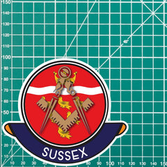 East Sussex Masonic Car Sticker | UV Laminated redplume