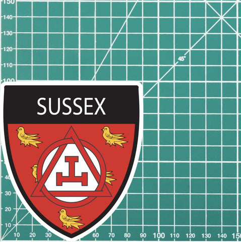East Sussex Masonic Holy Royal Arch Shield Sticker redplume