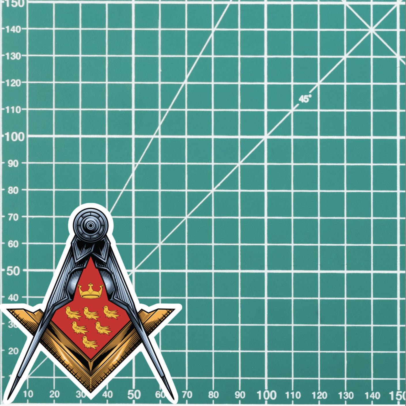 East Sussex Masonic Stickers Square & Compass Union Vinyl Decal redplume