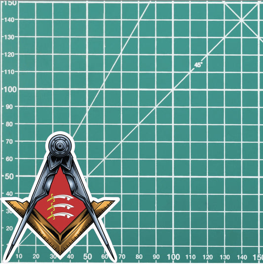 Essex Masonic Sticker Square & Compass Union Vinyl Decal redplume