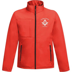 Freemasons Personalised Soft Shell Jacket redplume