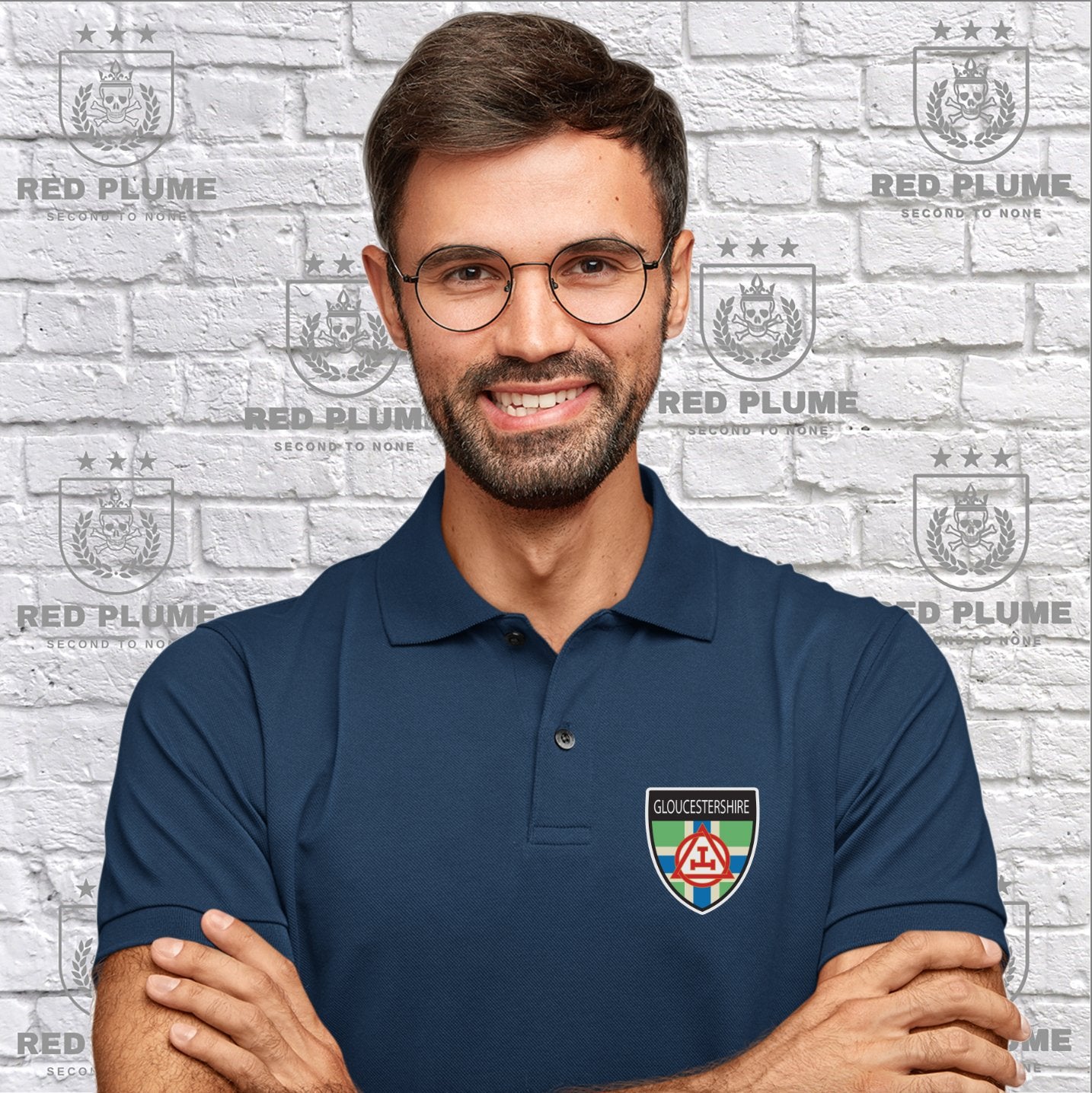 Gloucestershire Holy Royal Arch Premium Polo Shirt redplume