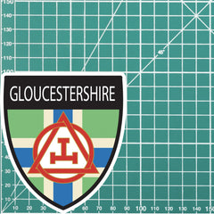 Gloucestershire Masonic Holy Royal Arch Shield Sticker redplume