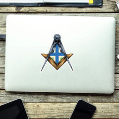 Gloucestershire Masonic Sticker Square & Compass Union Vinyl Decal redplume